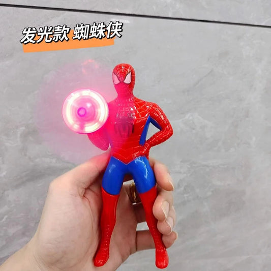 Marvel Spider-Man &amp; Iron Man Mini Fan – Luminous Electric Figure Toy for Kids &amp; Adults