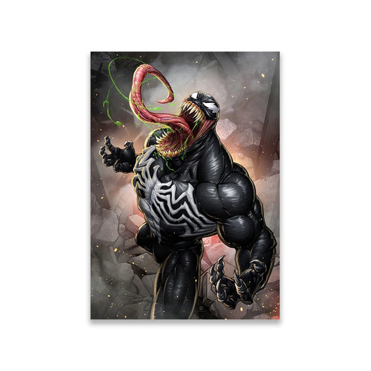 Disney Venom Graffiti Pop Art Poster – Colorful Comic Canvas Wall Decor