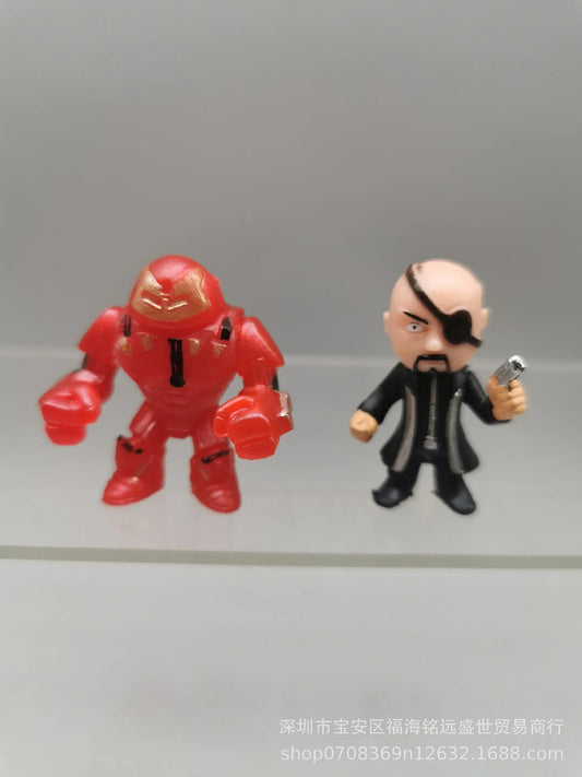 12Pcs/Set Marvel Avengers Mini Hulk Thor Spider Man Action Figure Hobby Doll Handmade Model Toys For Children Fans Xmas Gifts