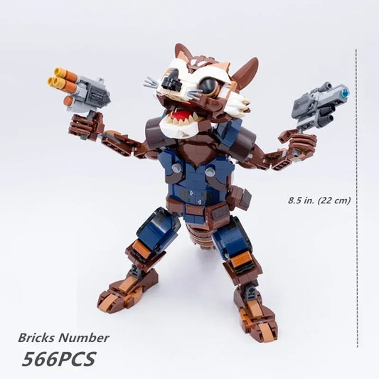 Miniso Marvel Guardians of the Galaxy – Rocket Raccoon &amp; Groot Superhero Building Block Figures