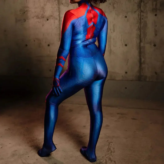 Women’s 2099 Spider-Man Cosplay Costume – Superhero Zentai Bodysuit (No Mask)