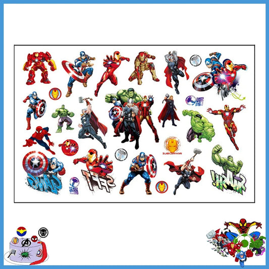 The Avengers Waterproof Tattoo Stickers – Captain America &amp; Heroes Party Decorations for Kids